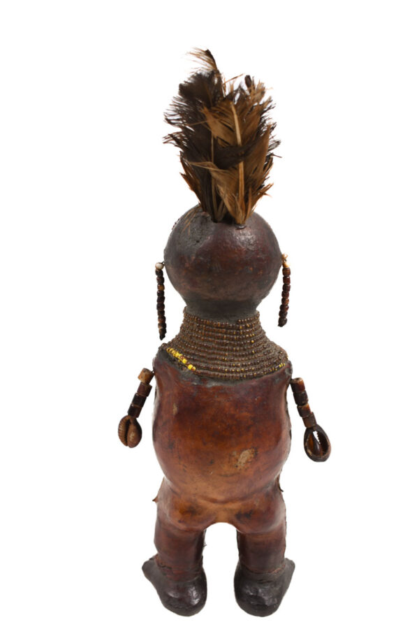 Fertility Doll - Terracotta, Beads, Feathers - Chiki chiki - Cameroon