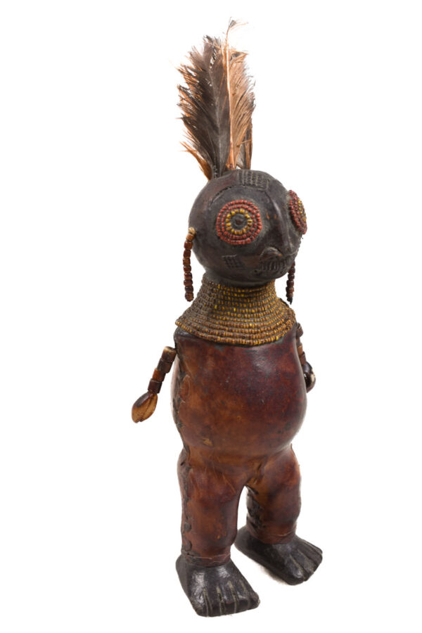 Fertility Doll - Terracotta, Beads, Feathers - Chiki chiki - Cameroon