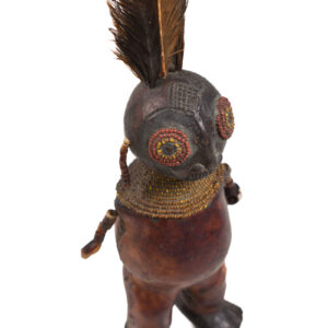 Fertility Doll - Terracotta, Beads, Feathers - Chiki chiki - Cameroon