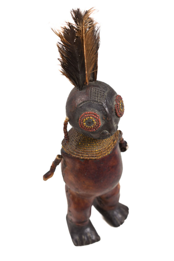 Fertility Doll - Terracotta, Beads, Feathers - Chiki chiki - Cameroon
