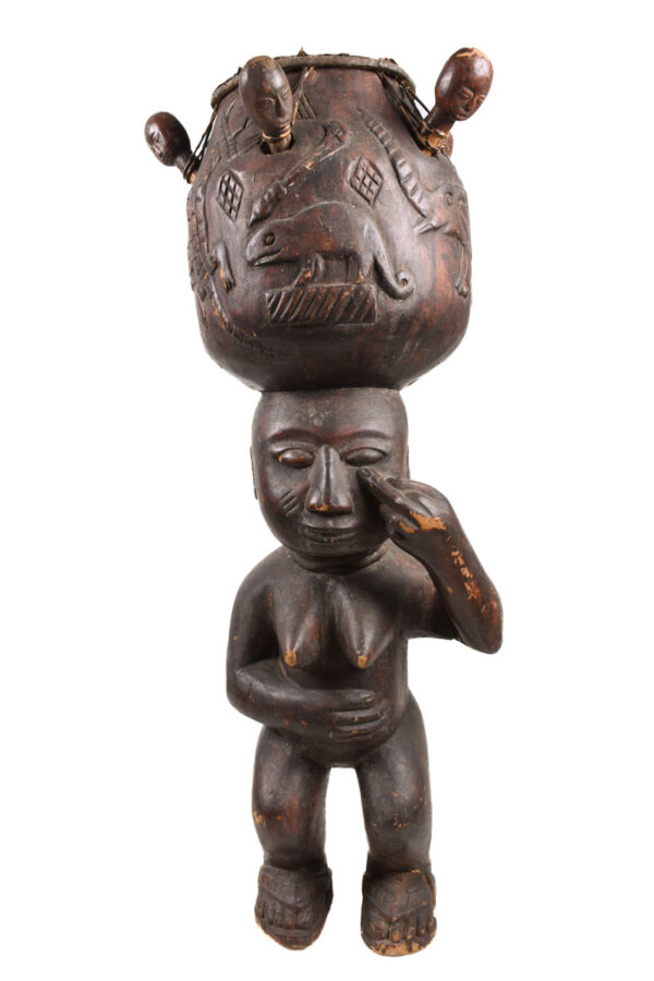 Drum - Wood, Leather - Baga - Guinea