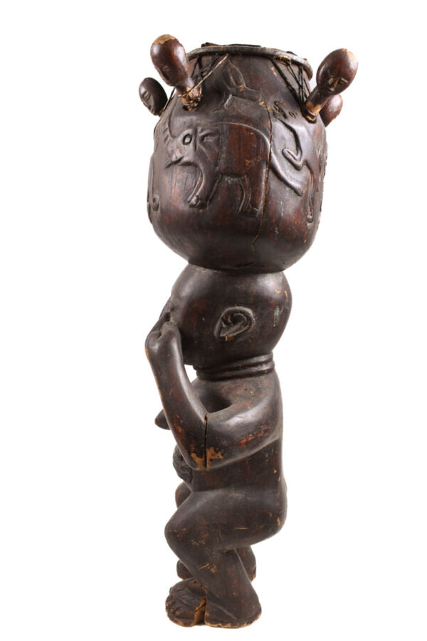 Drum - Wood, Leather - Baga - Guinea