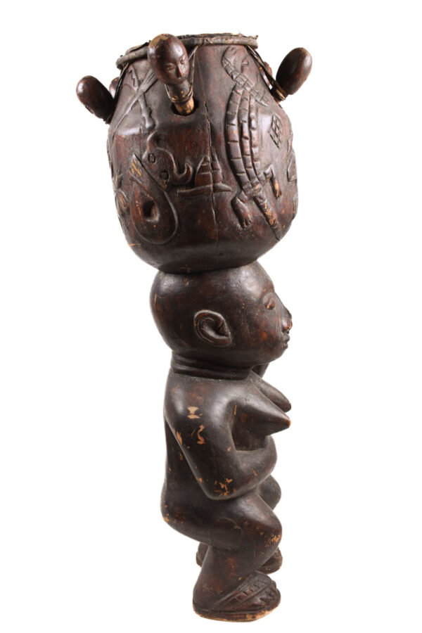 Drum - Wood, Leather - Baga - Guinea