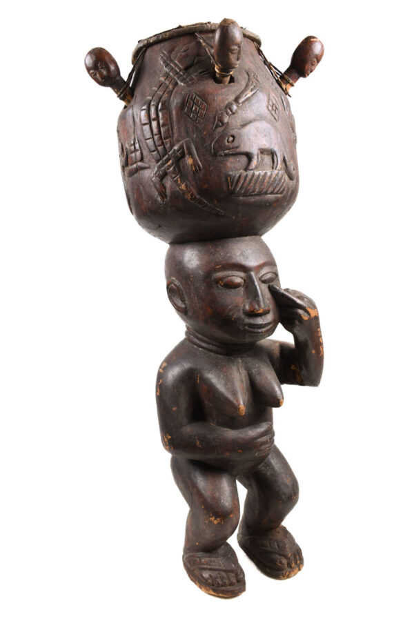 Drum - Wood, Leather - Baga - Guinea