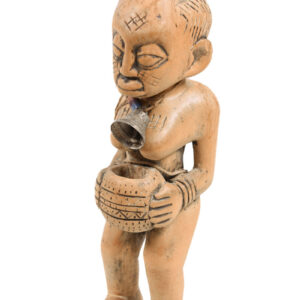 Albino figure, Ibeji - Wood, Bell - Yoruba - Nigeria