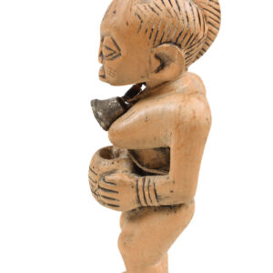 Albino figure, Ibeji - Wood, Bell - Yoruba - Nigeria