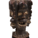 Crest Mask - Wood, Antelope skin - Ejagham - Ekoi - Nigeria