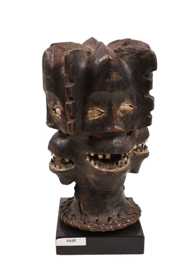 Crest Mask - Wood, Antelope skin - Ejagham - Ekoi - Nigeria