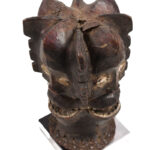 Crest Mask - Wood, Antelope skin - Ejagham - Ekoi - Nigeria