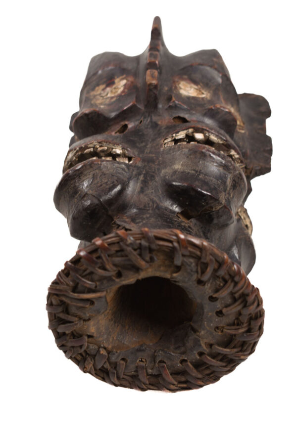 Crest Mask - Wood, Antelope skin - Ejagham - Ekoi - Nigeria