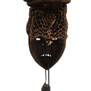 Initiation mask - Copper, Plant fibre, Wood - Salampasu - Congo