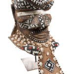 Royal Mask - Beads, Cauri, Wood - Bwoom - Kuba - DR Congo