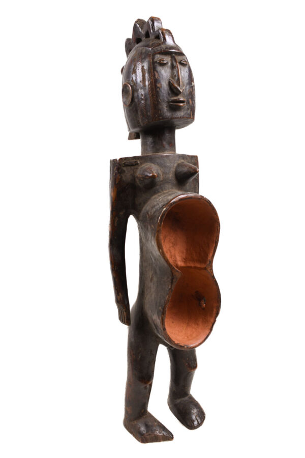 Anthropomorphic cup - Wood - Koro - Nigeria