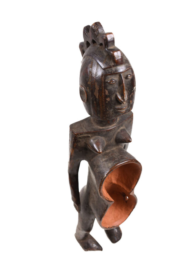 Anthropomorphic cup - Wood - Koro - Nigeria