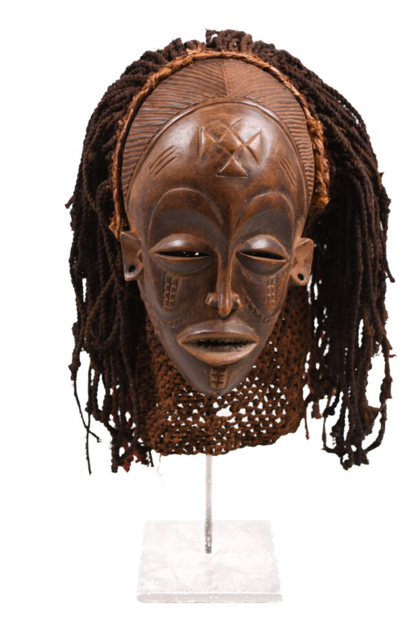 Mask - Wood, Rope - Mwana Pwo - Chokwe - DR Congo