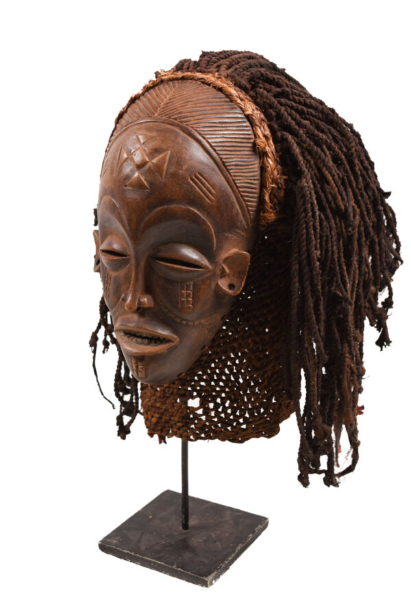 Mask - Wood, Rope - Mwana Pwo - Chokwe - DR Congo
