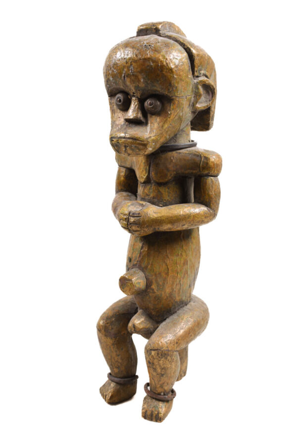 Byeri Figure - Wood - Copper- Fang - Gabon