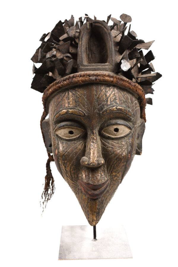 Mask - Nail, Wood, Metal - Kongo - Congo