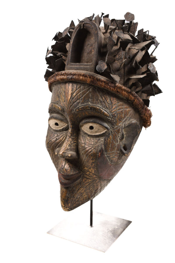 Mask - Nail, Wood, Metal - Kongo - Congo