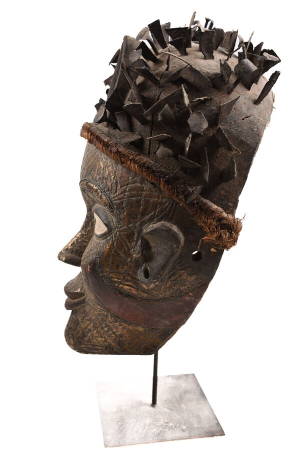 Mask - Nail, Wood, Metal - Kongo - Congo