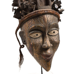 Mask - Nail, Wood, Metal - Kongo - Congo