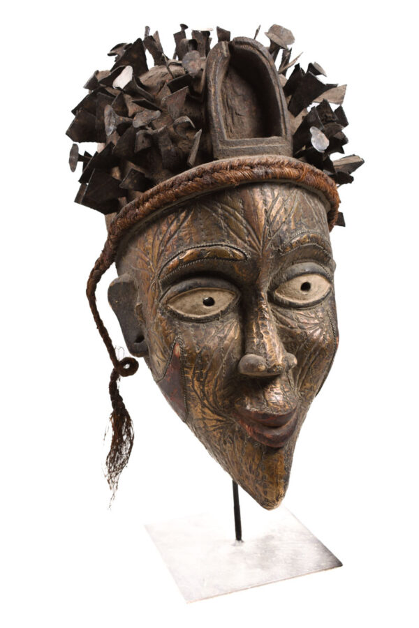 Mask - Nail, Wood, Metal - Kongo - Congo