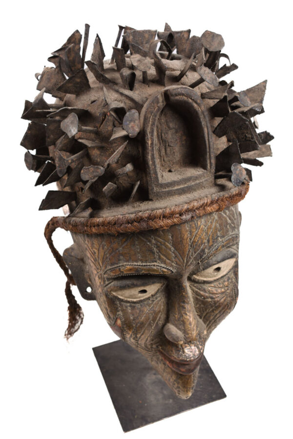 Mask - Nail, Wood, Metal - Kongo - Congo