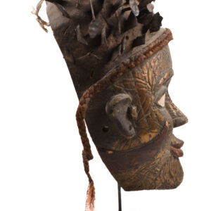 Mask - Nail, Wood, Metal - Kongo - Congo