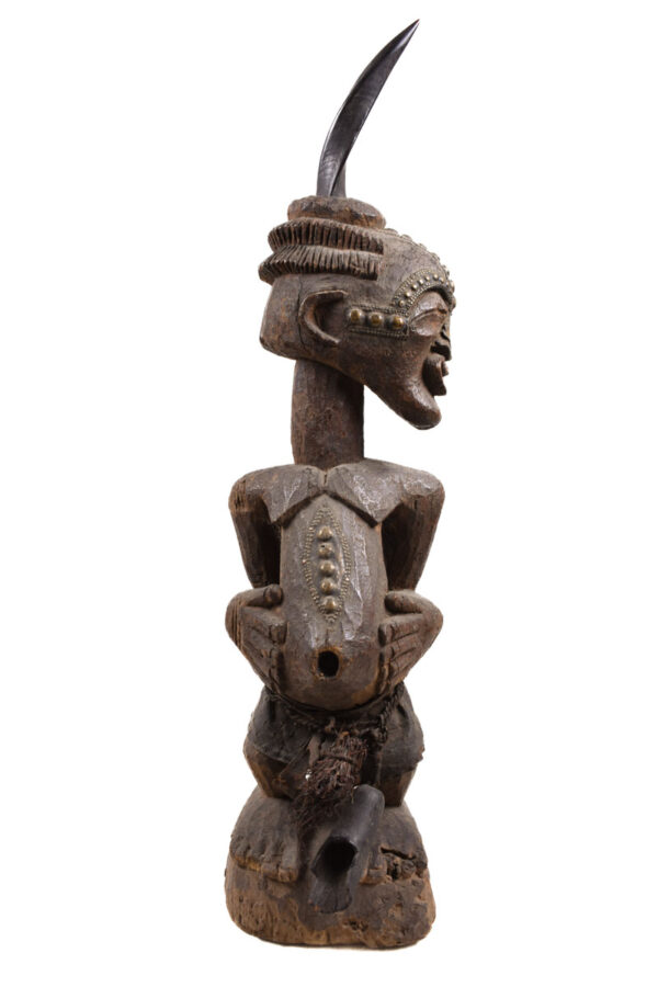 Power Figure - Wood, Horn, Nails - Songye - Congo
