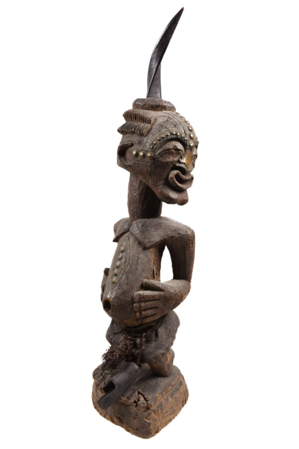 Power Figure - Wood, Horn, Nails - Songye - Congo