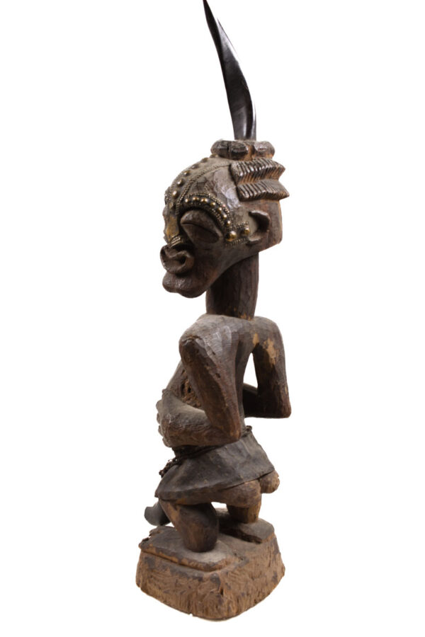 Power Figure - Wood, Horn, Nails - Songye - Congo
