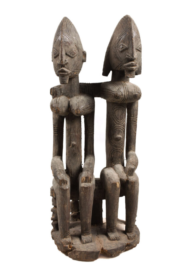 Seated couple - Wood - Dogon - Mali