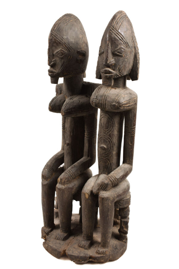Seated couple - Wood - Dogon - Mali
