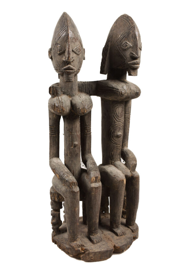 Seated couple - Wood - Dogon - Mali