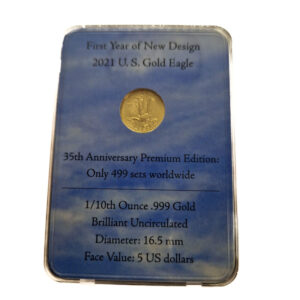 USA Coinset 2x 5 Dollars 2021 35th Anniversary Premium Edition - 1/10 Oz.