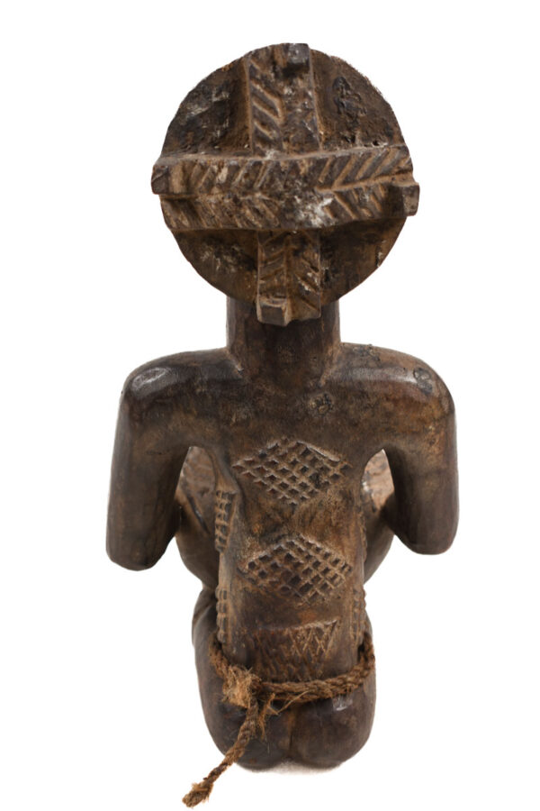 Bowl-barrier Figure - Wood - Mboko - Luba - Congo DRC