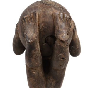 Bowl-barrier Figure - Wood - Mboko - Luba - Congo DRC