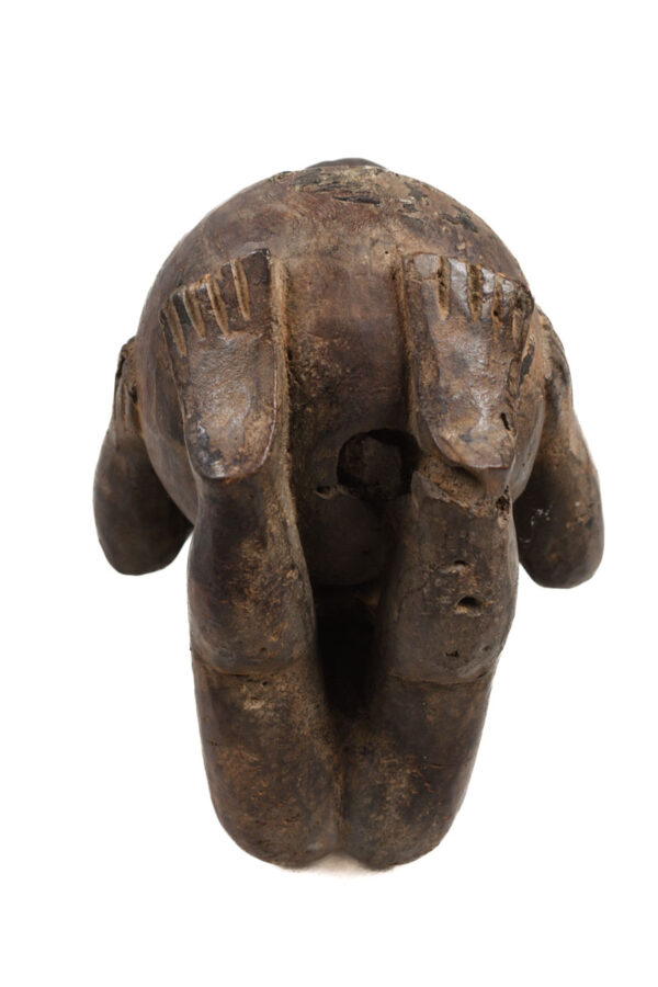 Bowl-barrier Figure - Wood - Mboko - Luba - Congo DRC