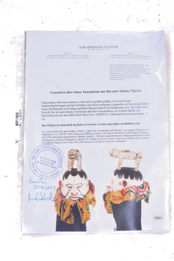 Gelede mask - Wood - Yoruba - Nigeria - Schädler certificate