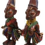 Ibeji Twins - Glass beads, Wood - Yoruba - Nigeria