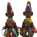 Ibeji Twins - Glass beads, Wood - Yoruba - Nigeria