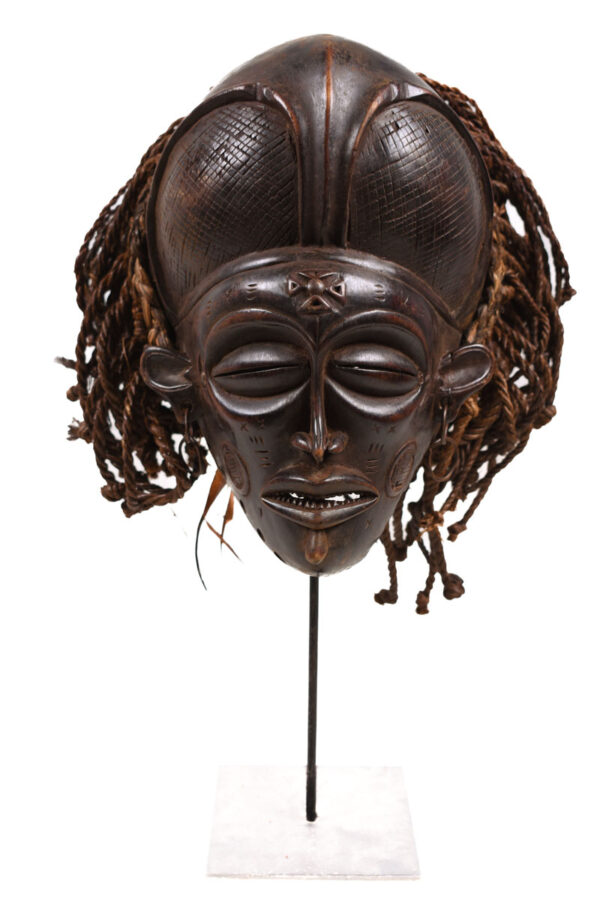 Mask - Wood, Rope - Mwana Pwo - Chokwe - DR Congo