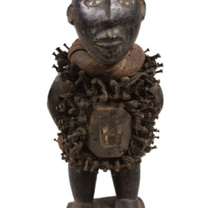 Nkisi Figure - Nail, Wood, Glass - Yombe - Congo