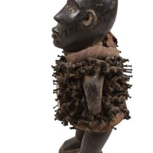 Nkisi Figure - Nail, Wood, Glass - Yombe - Congo