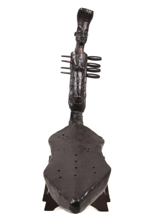 Harp - Wood, Leather - Mangebetu - DR Congo