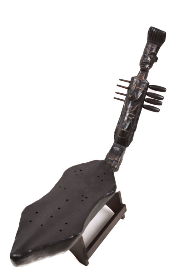 Harp - Wood, Leather - Mangebetu - DR Congo