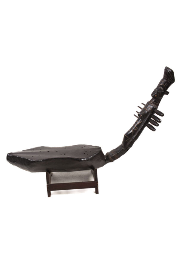 Harp - Wood, Leather - Mangebetu - DR Congo