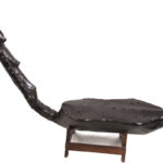 Harp - Wood, Leather - Mangebetu - DR Congo