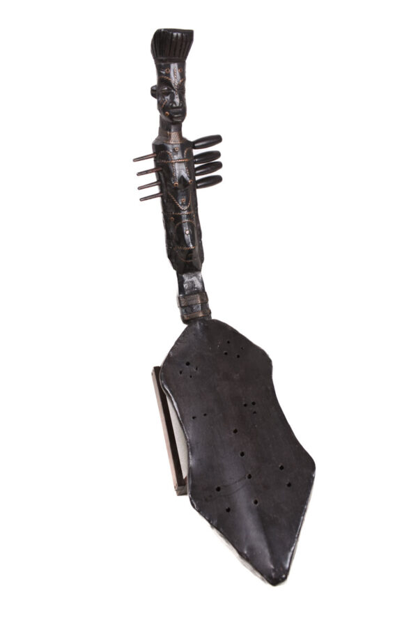 Harp - Wood, Leather - Mangebetu - DR Congo