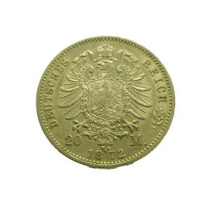 Germany, Wurttemberg 20 Mark 1872-Karl I